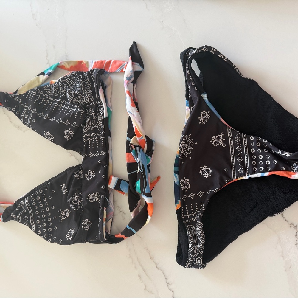 Maaji Black Bandana Print Bikini